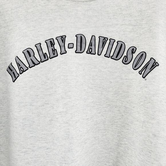 Vintage 2000 Harley-Davidson JAMESTOWN CALIFORNIA Gray Crewneck Sweater Men's XL - Picture 3 of 5